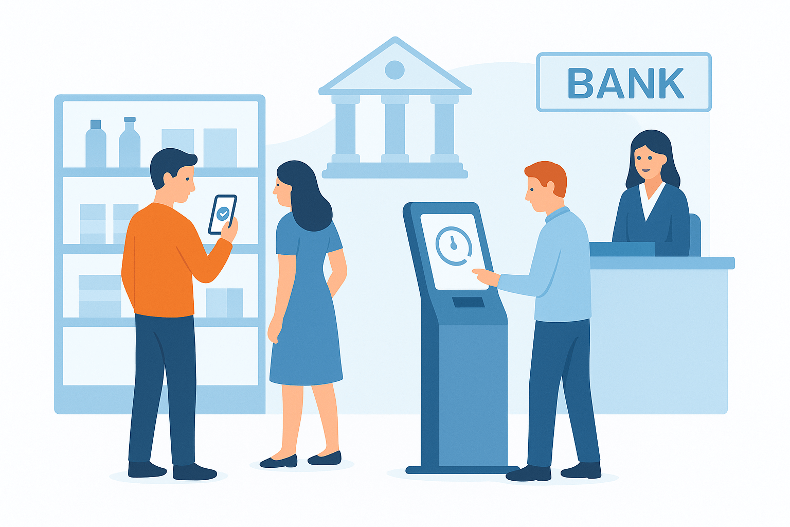 Virtual queues in the bank