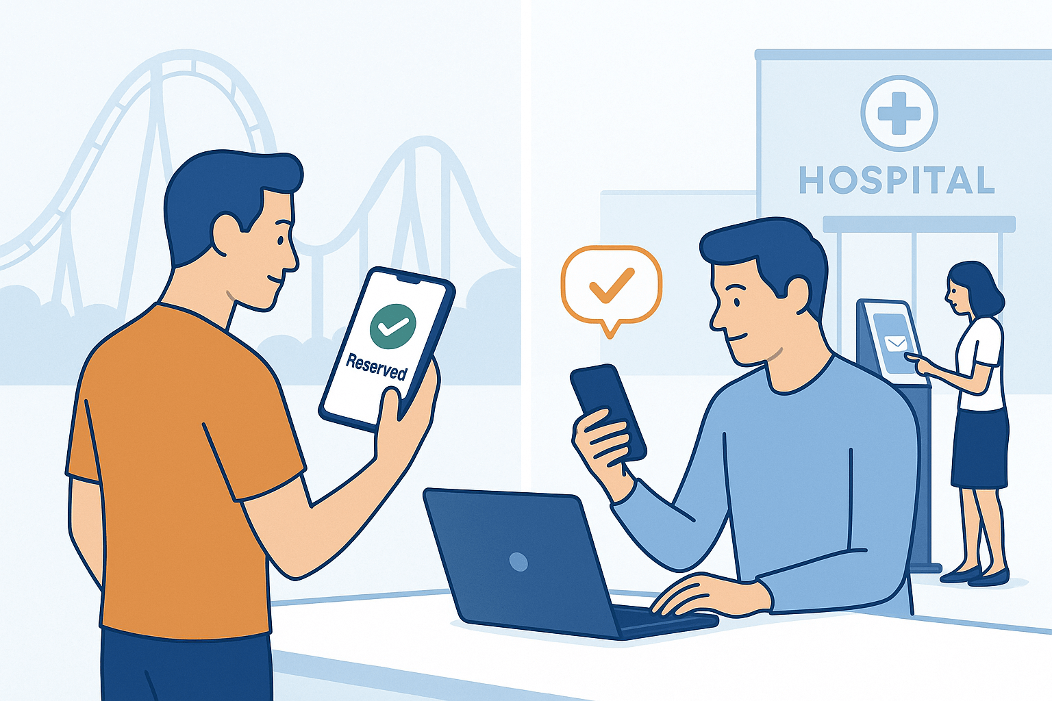 Queue management system in the hospital